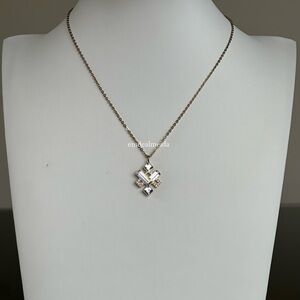 Swarovski Crystal Gold Tone Eloquent Pendant Knot Geometric Necklace 5186447